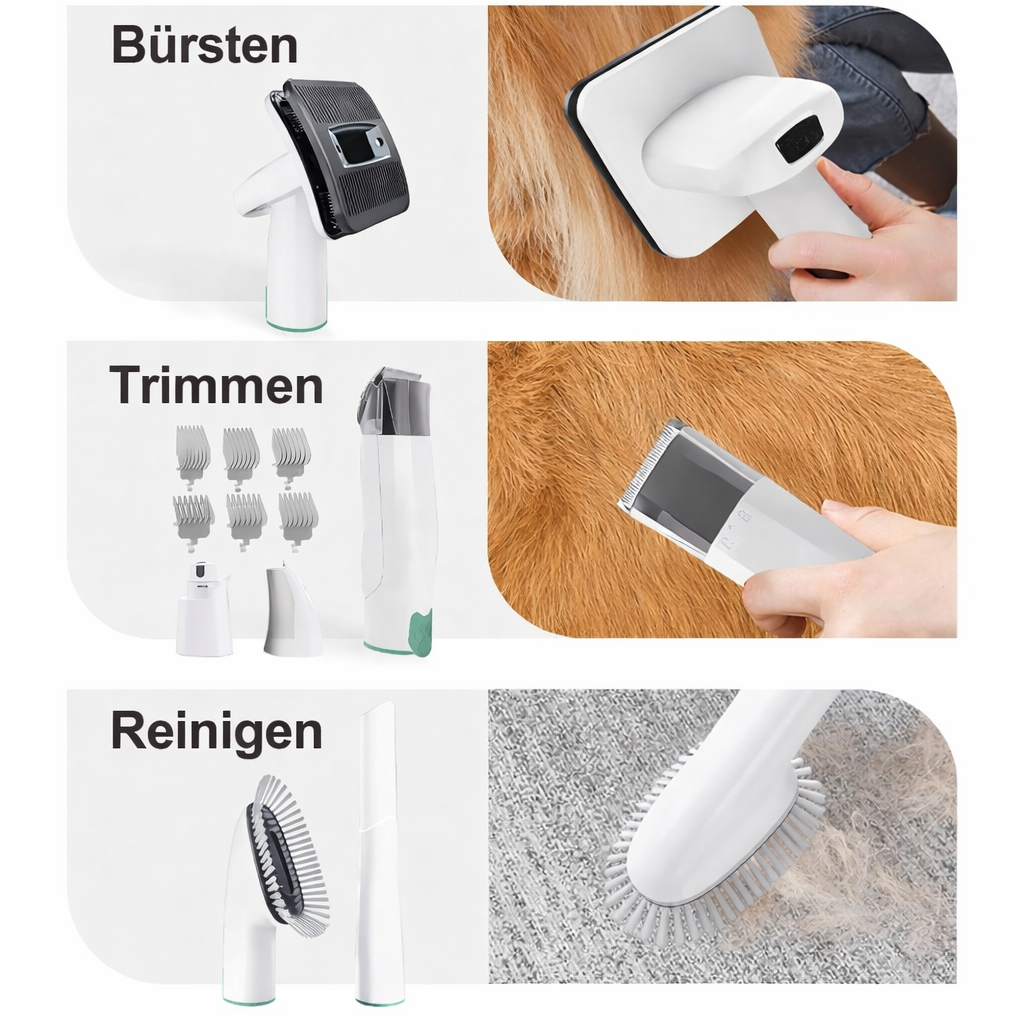 Professionelles Tierpflege-Vakuumset für Hunde & Katzen (7-in-1)