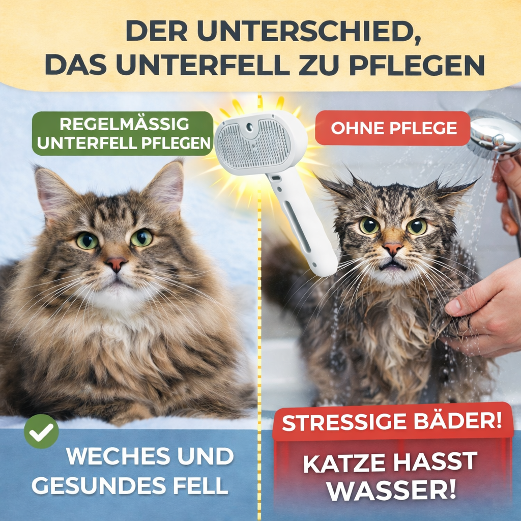 Steami Pro™ – Wiederaufladbare Dampf-Fellbürste für Haustiere