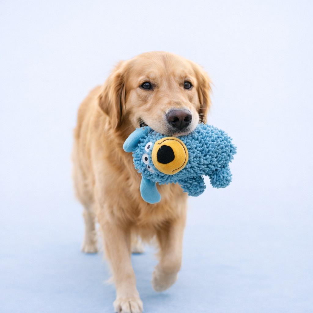Zahnreinigendes Kauspielzeug mit Geräusch für Hunde